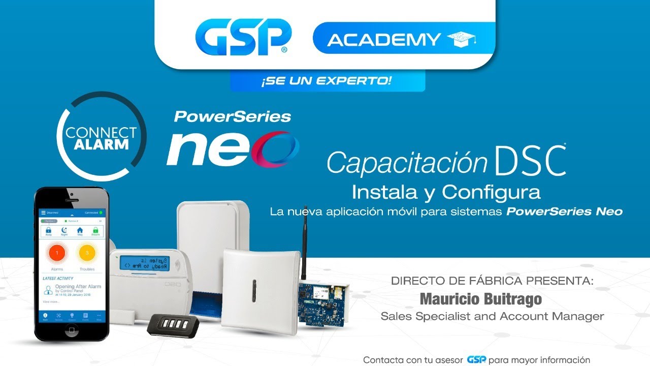 Instala y configura CONNECT ALARM app móvil 📱 para sist. de ALARMAS 🚨 PowerSeries NEO DSC