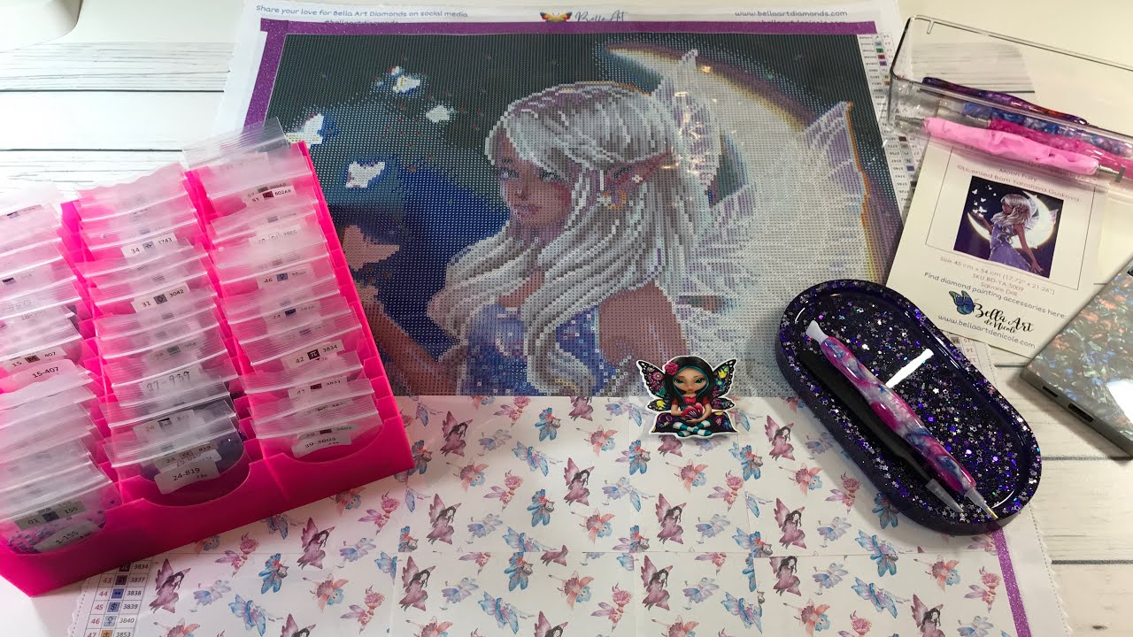 Diamond Painting Kitting Up - Bella Art Diamonds - Moon Fairy