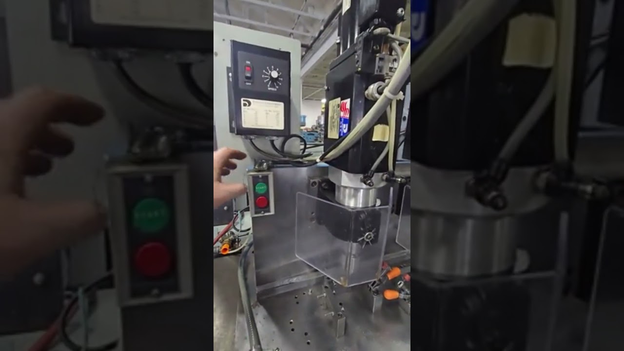 Clausing 2 Spindle Drill Press Base w/2 Dumore model 60 Automatic Air Operated Variable Speed Drills