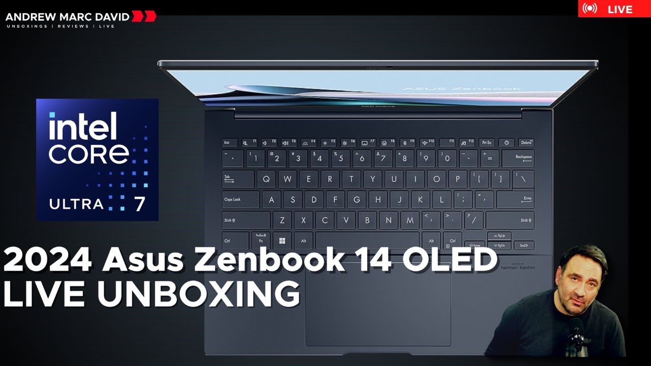2024 Asus Zenbook 14 OLED Live Unboxing - Meteor Lake in the Studio