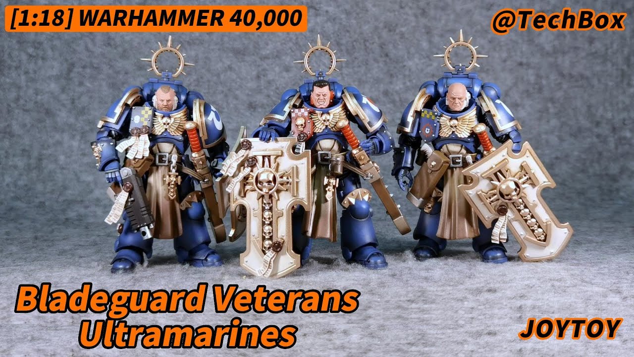 Joytoy Warhammer 40K, Ultramarines Bladeguard Veterans, 1/18 scale action figure