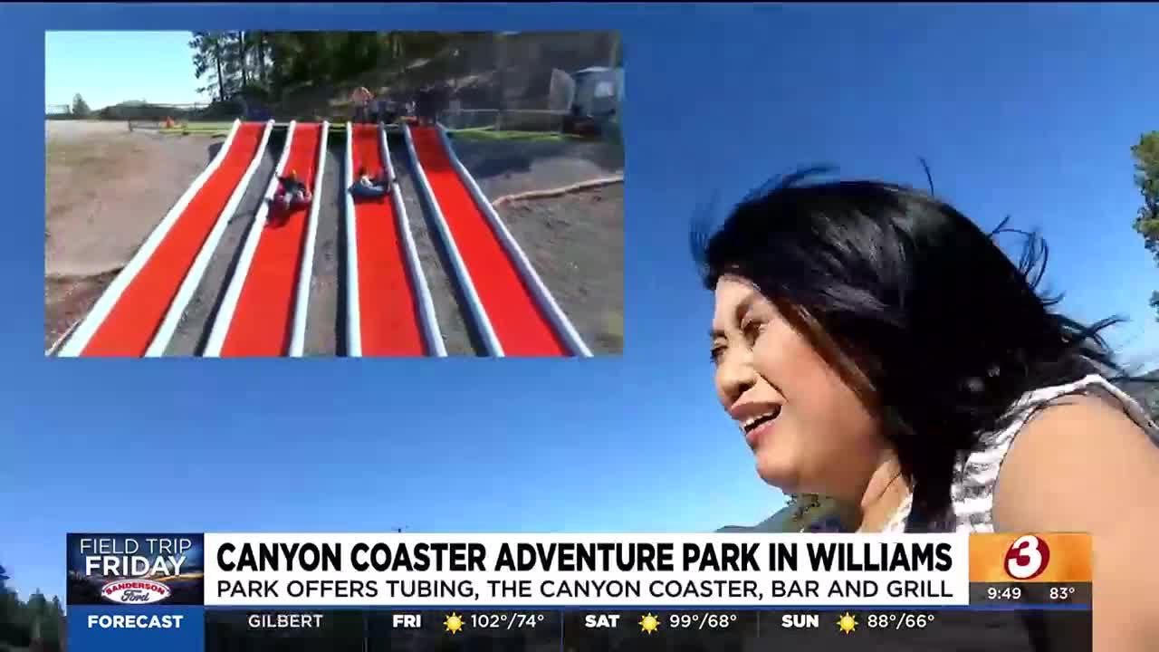 Tess goes tubing at Canyon Coaster Adventure Park