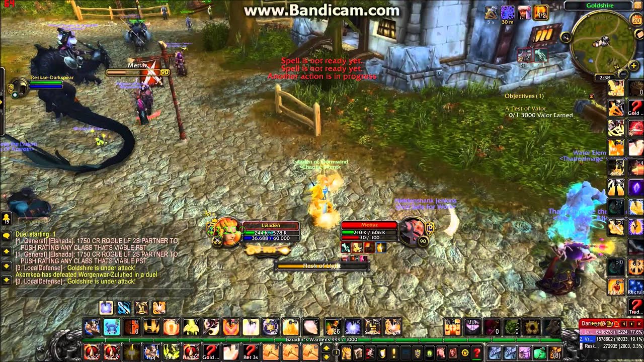 WoW 5.4.8 Ret Paladin PvP Duels Awesome New Intro!!