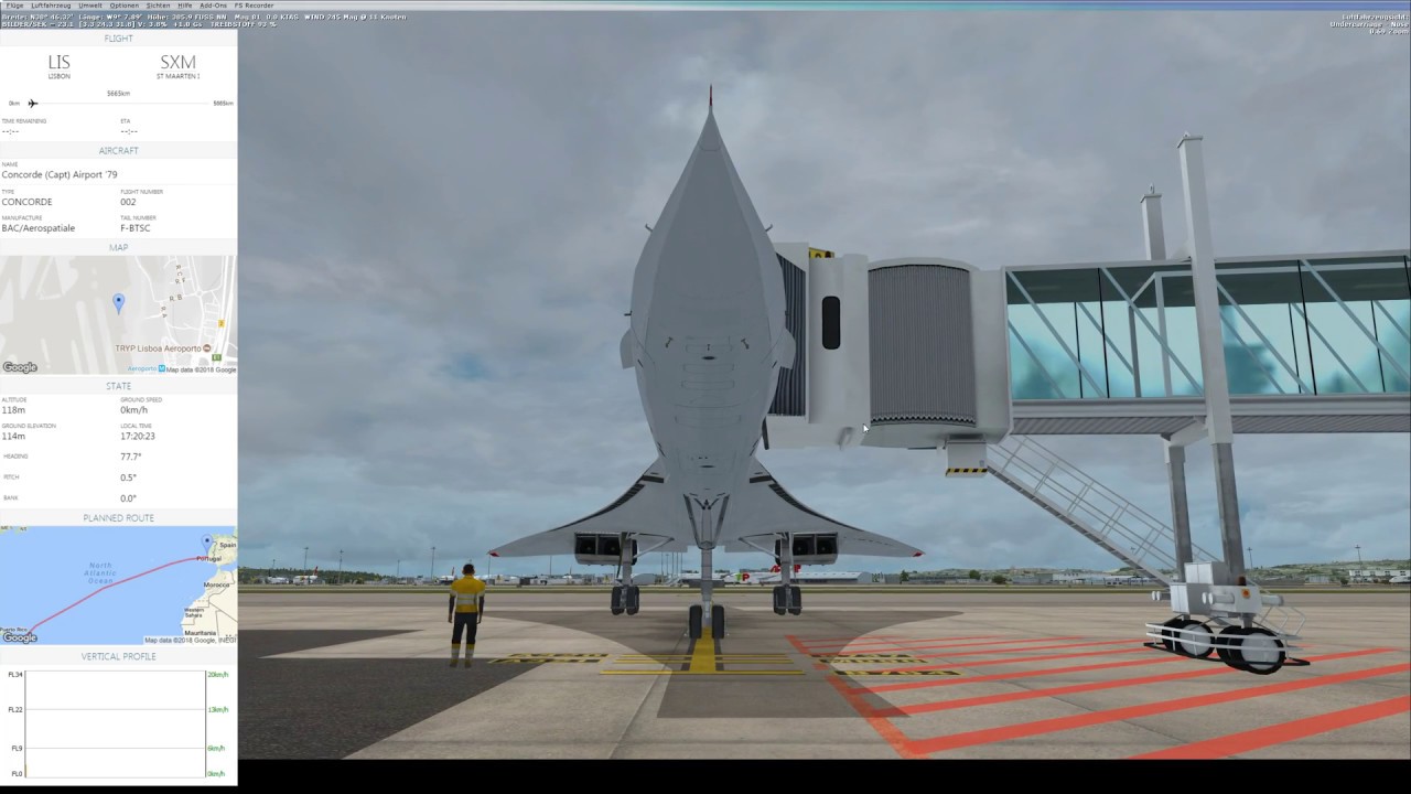 FSX FSLabs Concorde LPPT-TNCM