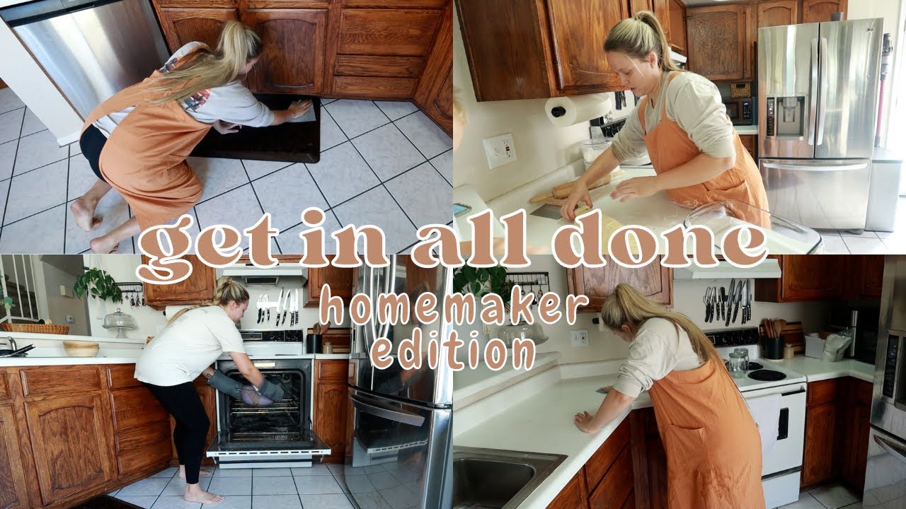 GET IT ALL DONE WITH ME as a HOMEMAKER//sourdough cinnamon rolls & cleaning motivation