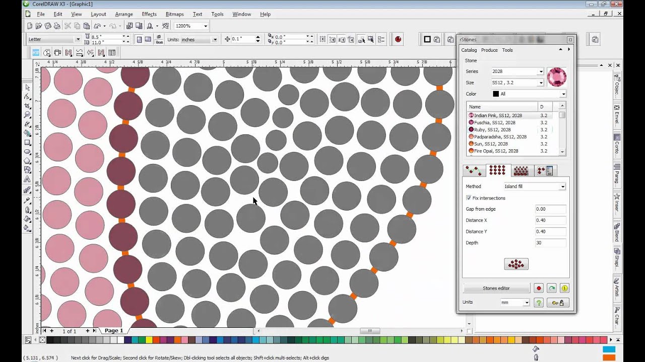 Rhinestone Baseball Heart with CorelDRAW