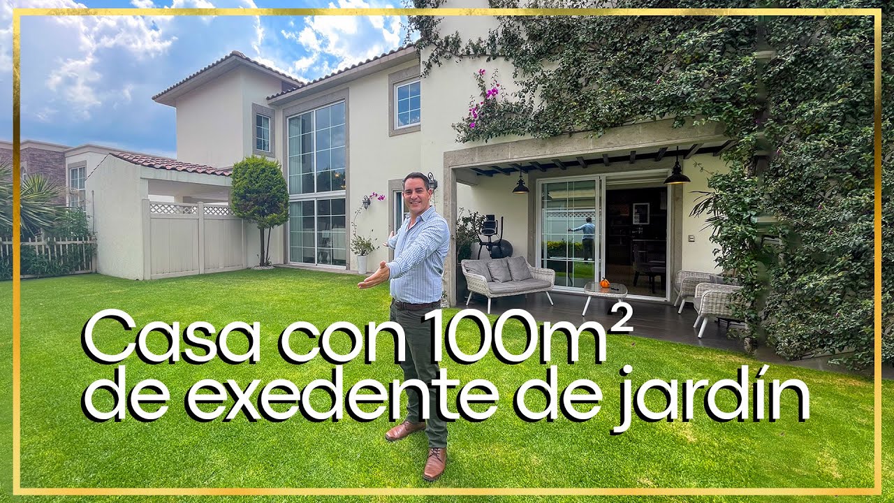 C-1892 Casa en venta con excedente de terreno y amplio jardín de 100m2 en Metepec