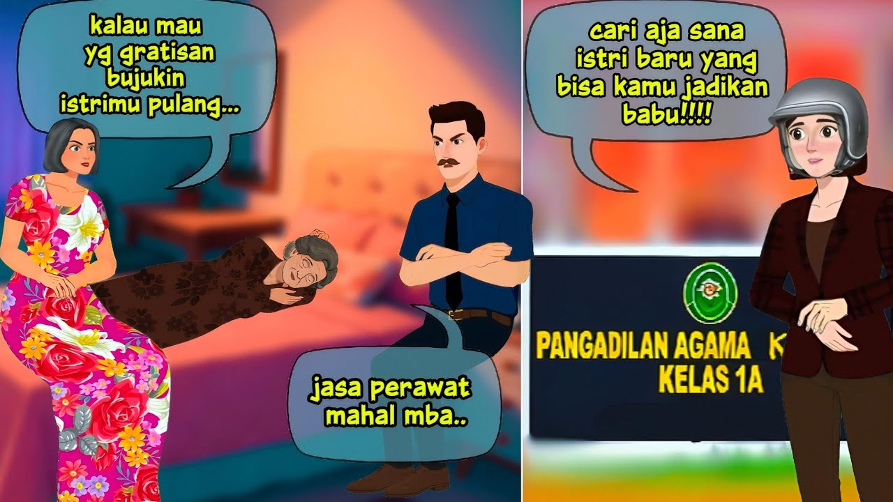 SUAMI LICIK,MENIKAHIKU HANYA UNTUK MENGURUS IBUNYA! || ANIMASI DRAMA #animasi