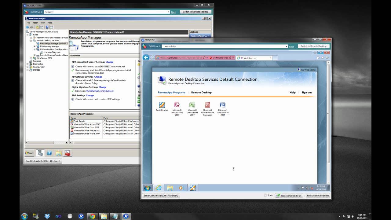 Installing RDS RemoteApp and Single Sign On - Part 2