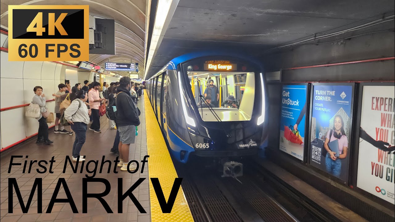 (4K⁶⁰) Dawn of a New Era - TransLink (BCRTC) Alstom Mark V SkyTrain on its First Day in Service
