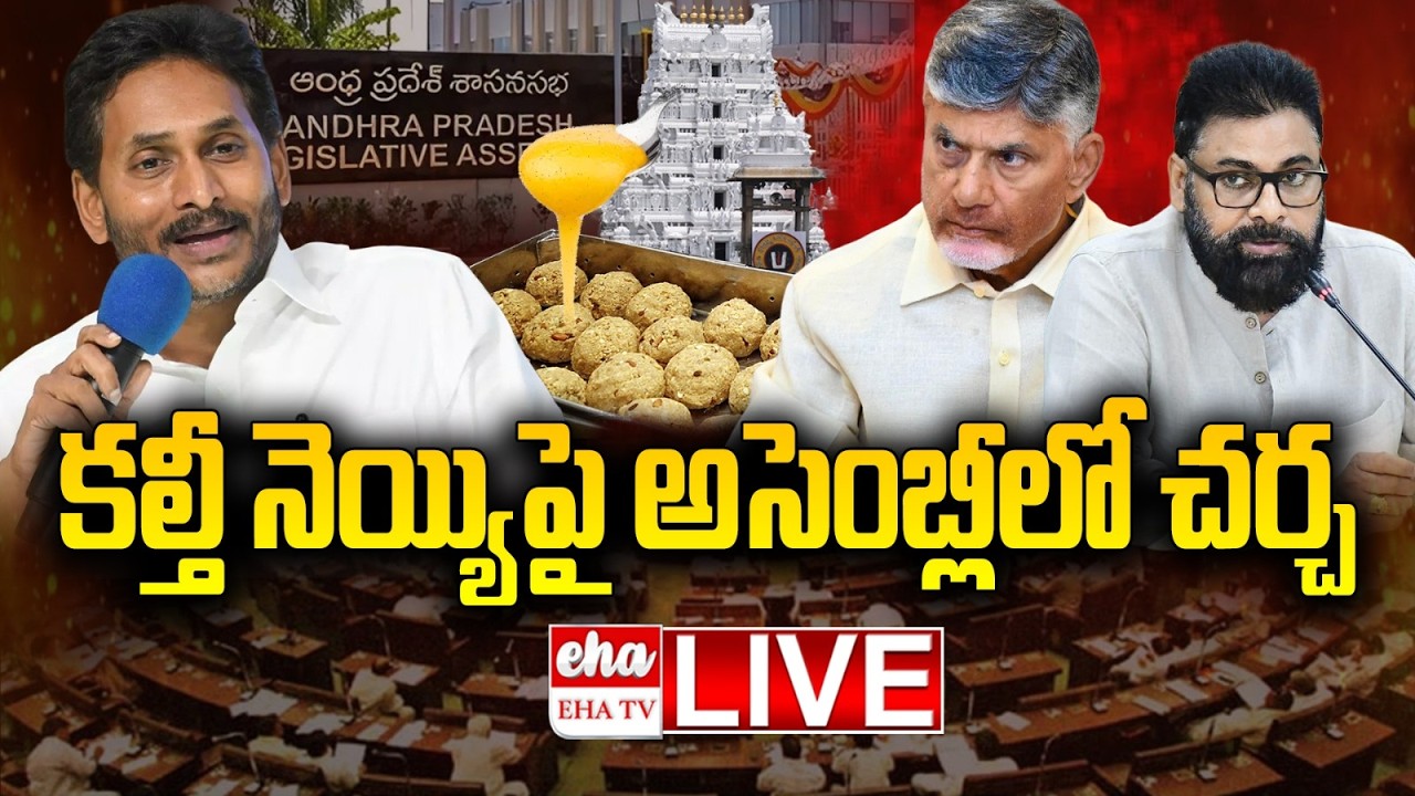 🔴LIVE :  కల్తీ నెయ్యిపై అసెంబ్లీలో చర్చ : AP Assembly Sessions | Tirumala Laddu Issue | EHA TV