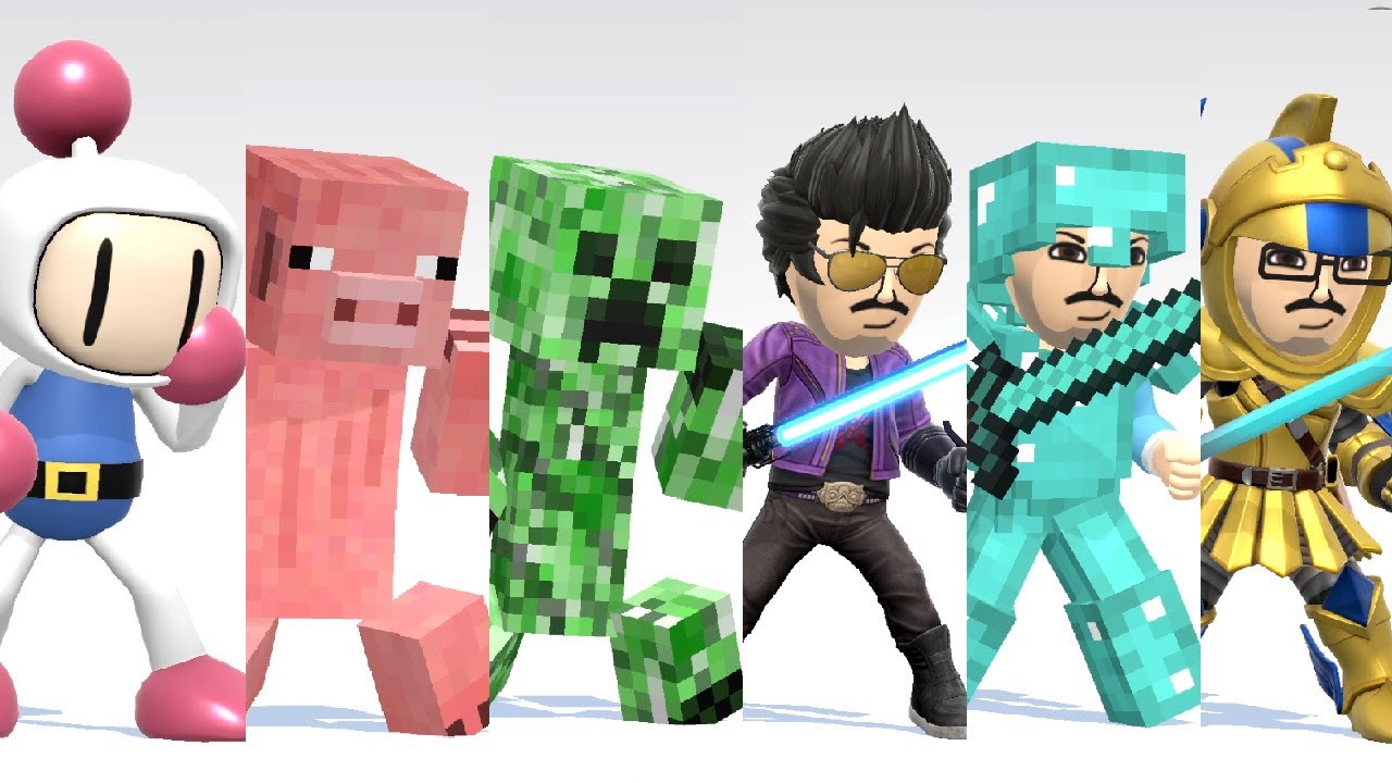 Unlock All Mii Costumes Update 9.0.0 - Super Smash Bros Ultimate (Bomberman, Creeper, Travis, ...)