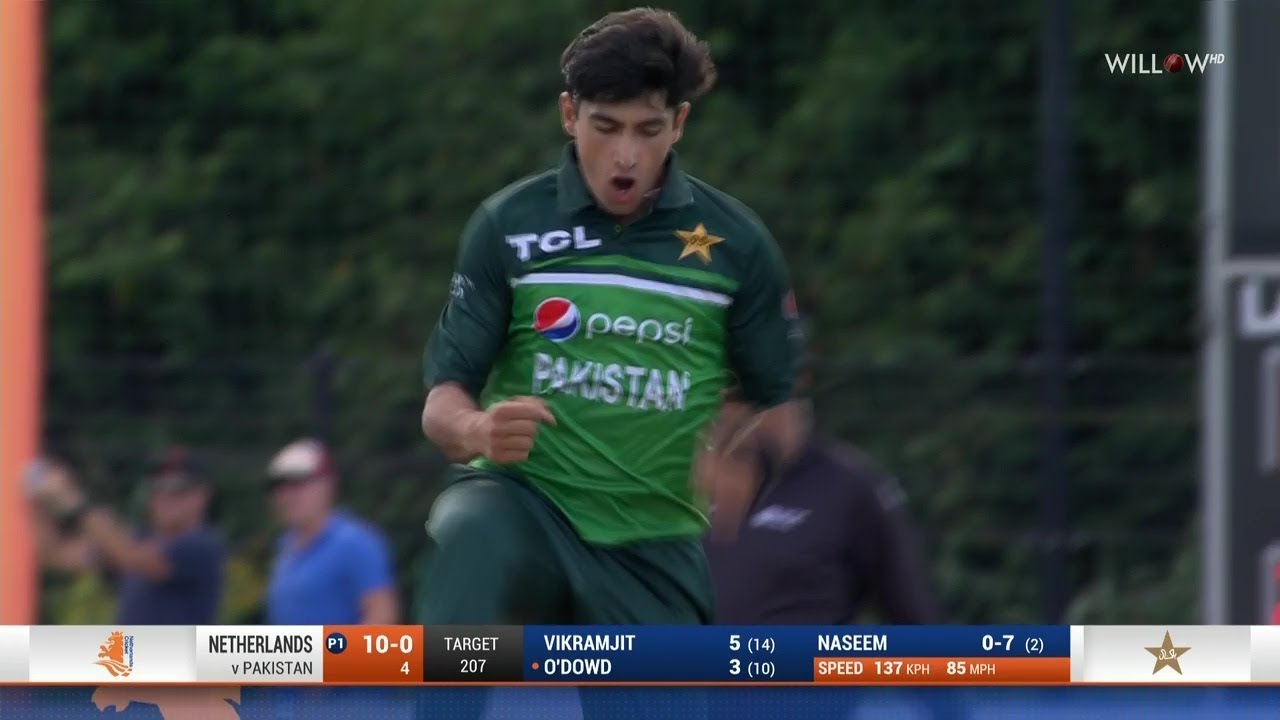 Naseem Shah 5 wickets vs Netherlands | 3rd ODI - Netherlands vs Pakistan