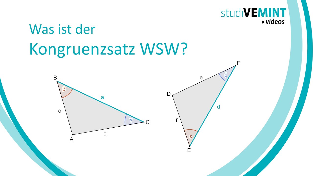 Was ist der Kongruenzsatz WSW?