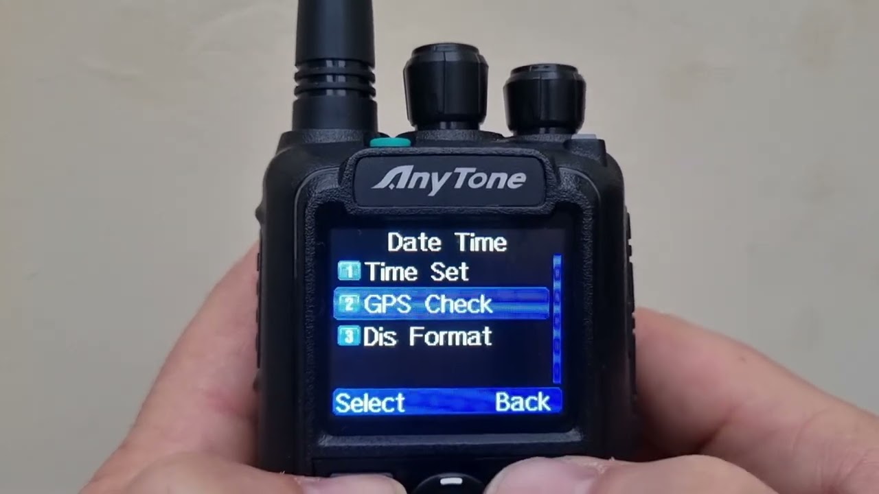Anytone AT-D878UV II plus. Primeros pasos 4. GPS y hora