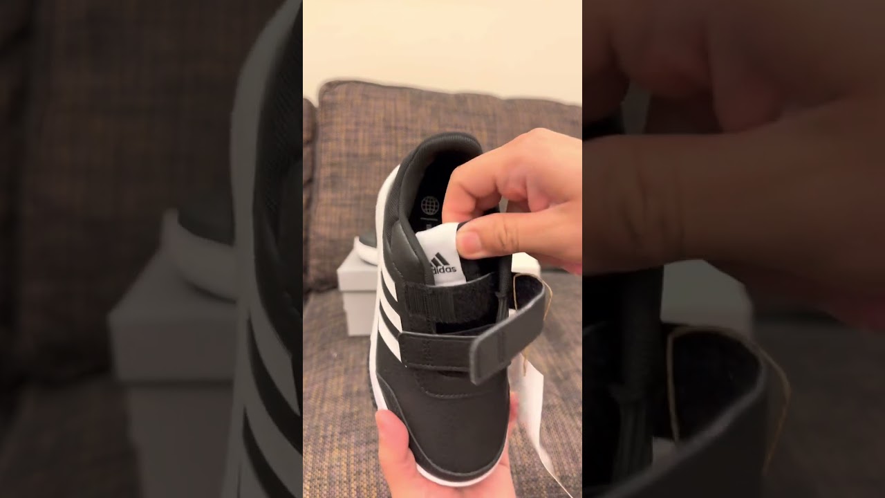 adidas kids tensaur sport 2.0 unboxing (black/white)
