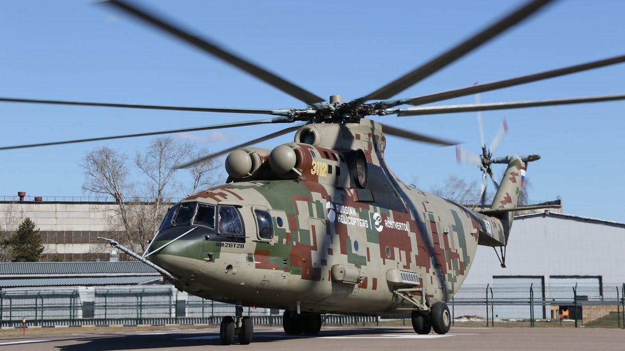 Military transport helicopter  Тяжёлый военно-транспортный вертолет Ми-26Т2В Helic&oacute;ptero militar