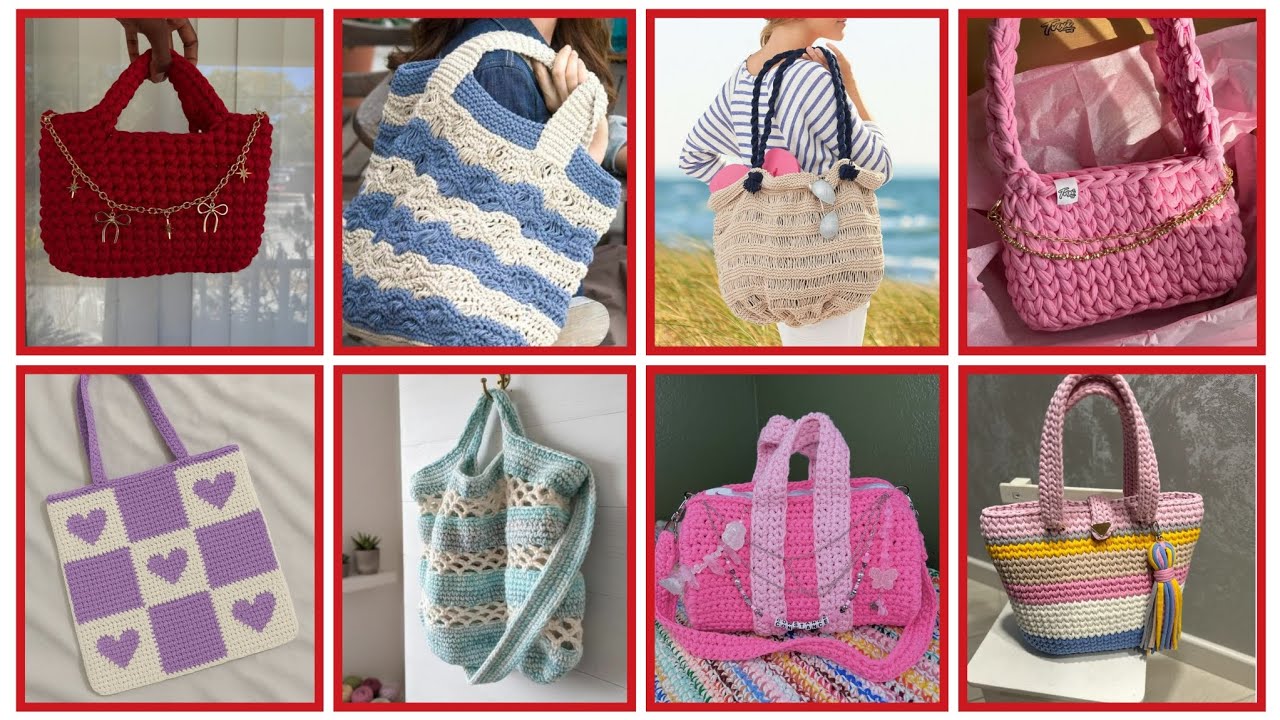 Trending beautiful crochet handbags design 