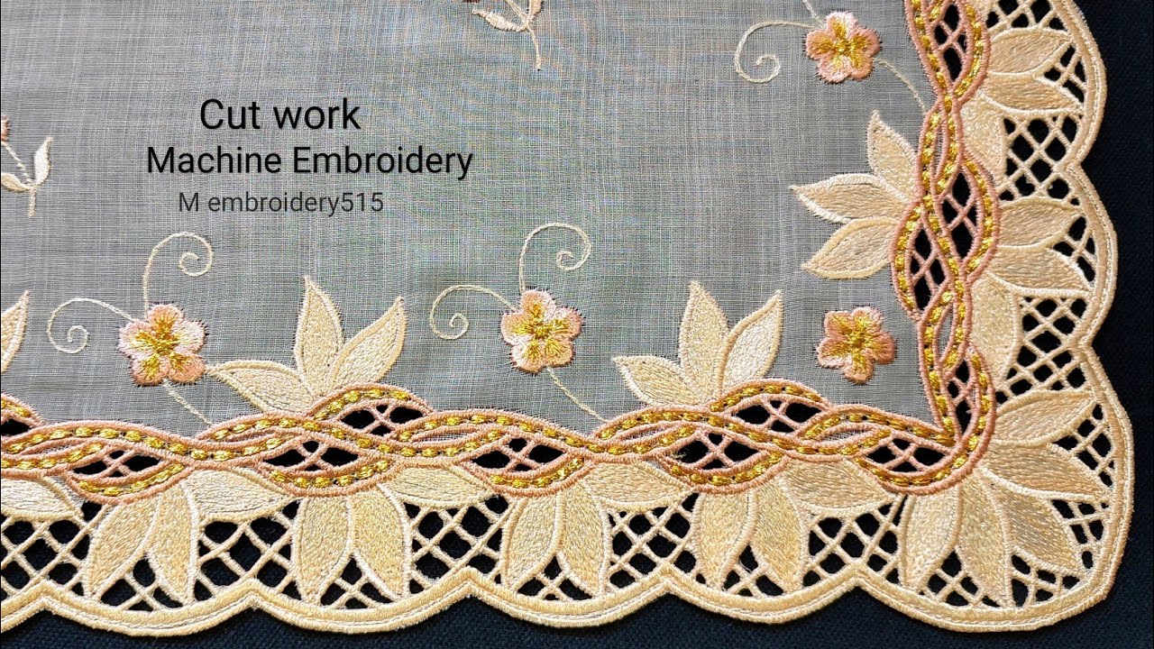 Cut work border Embroidery design Machine embroidery industrial zigzag machine