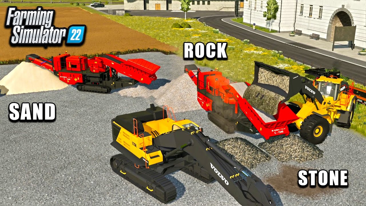 STARTING A SAND MINING OPERATION! (TURNING STONES INTO SAND) | FARMING SIMULATOR 22