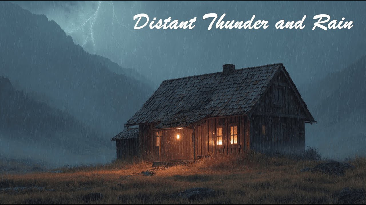 Distant Thunder & Gentle Rain – Calming Storm Sounds for Sleep, Study & Deep Relaxation