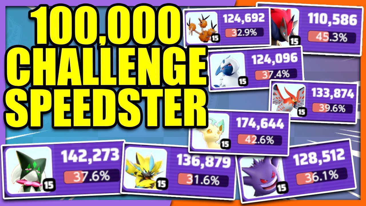 WINNING while doing 100,000+ Damage with every SPEEDSTER CHALLENGE | Pokemon Unite
