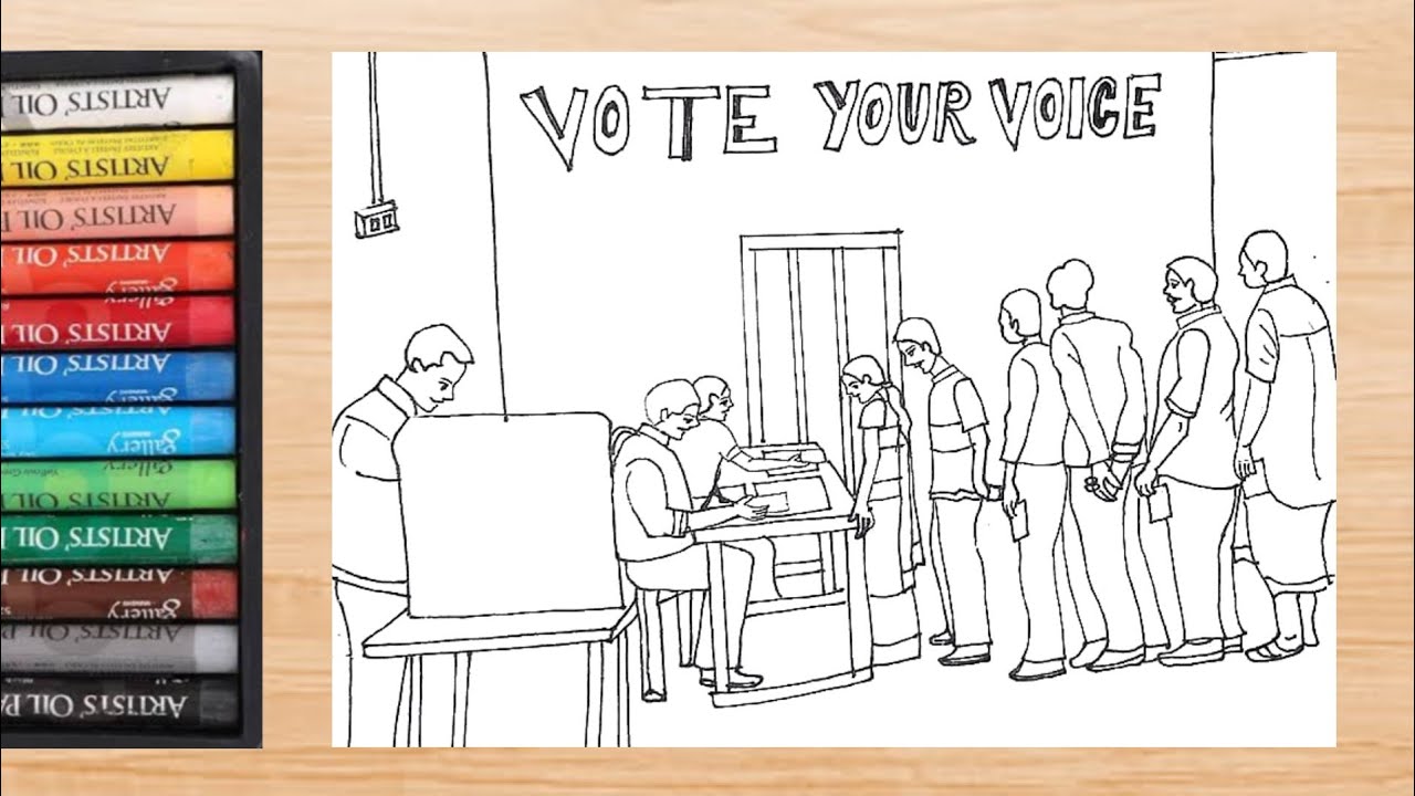 VOTE FOR NATION DRAWING | ELECTION DRAWING#vote #drawingtutorial #viralvideo