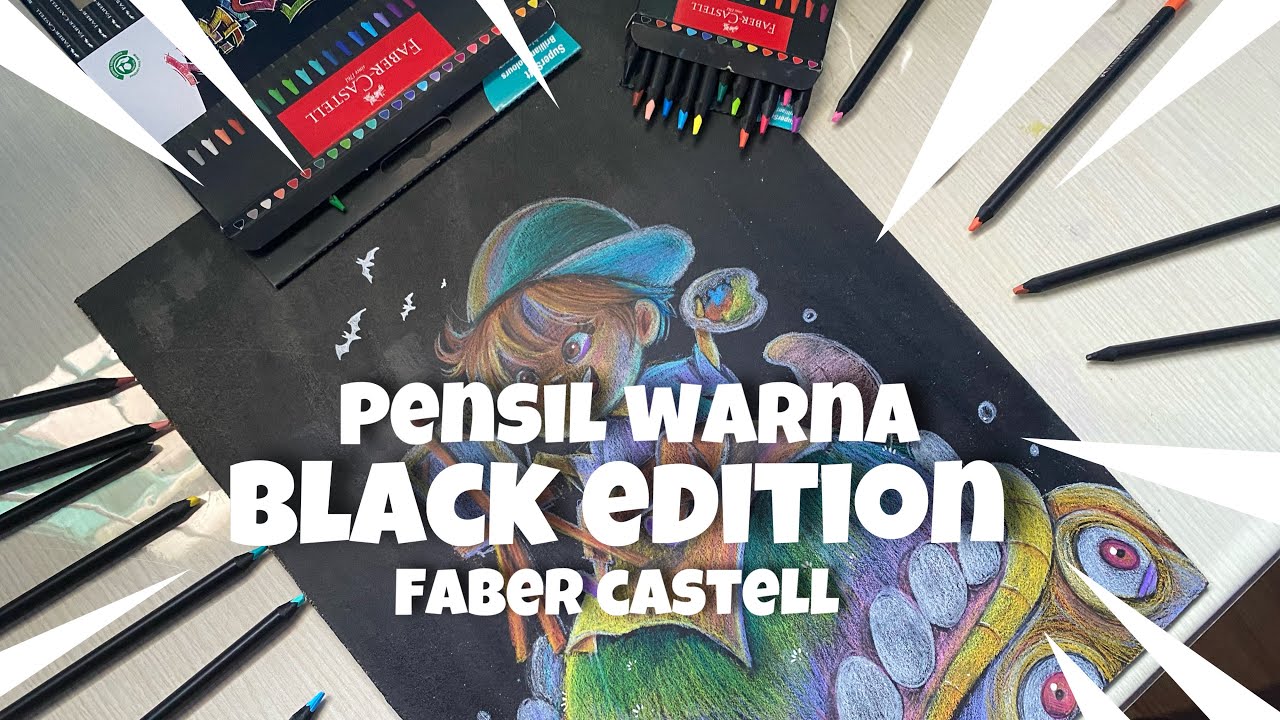 REVIEW FABER CASTEL COLOR PENCIL BLACK EDITION! Rasa prisma color!