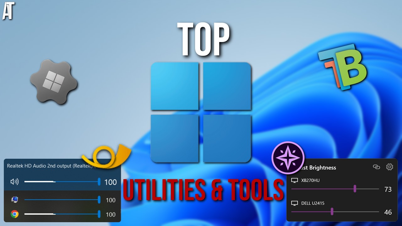 Top Utilities And Tools For Windows 11 & 10 ! (Adjust Screen Brightness)