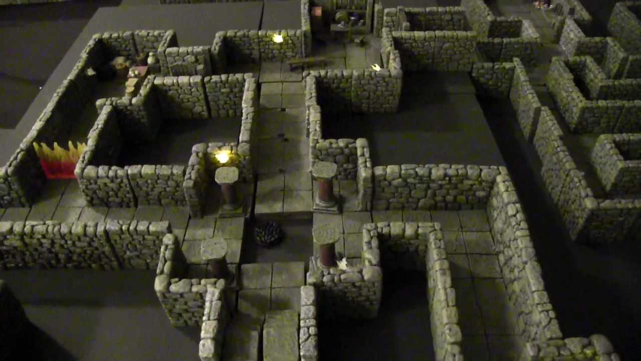 Dwarven Forge with Terranscapes Boards - D&D Shadowfell Keep