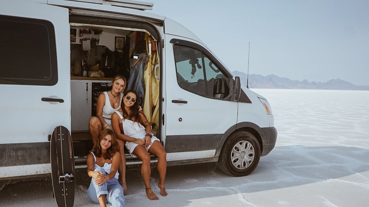 three girls living in one van in San Francisco