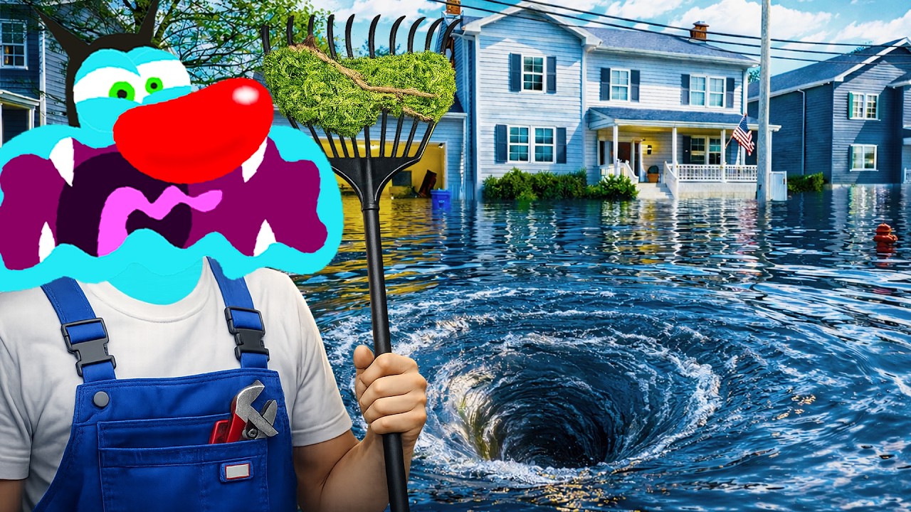 I Unclogging DRAINS to SAVE MY CITY from FLOOD!  🤣ft.Oggy)