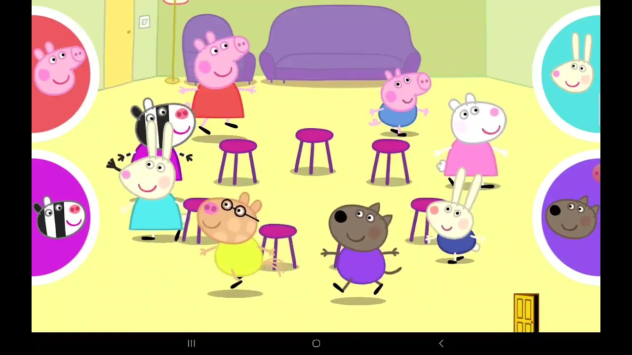 Peppa Pig's Party time musical chairs time go