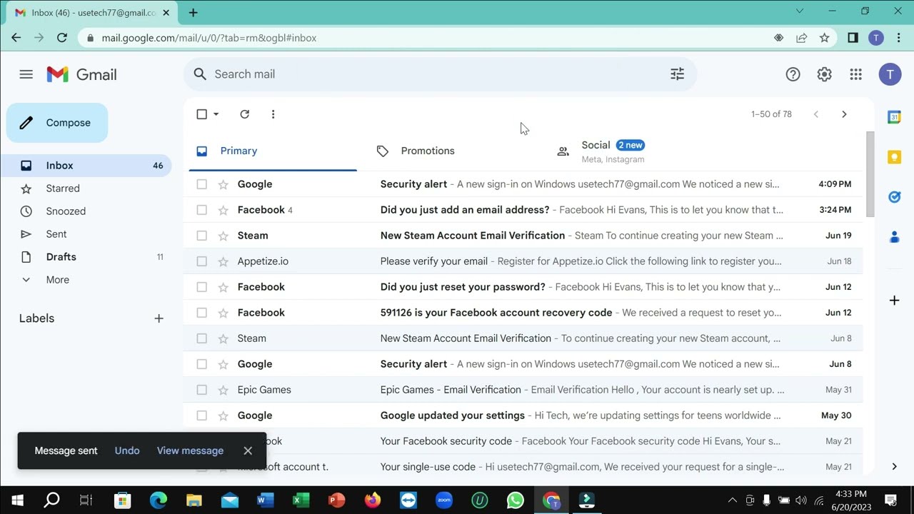 Как отправлять изображения в Gmail на ноутбуке