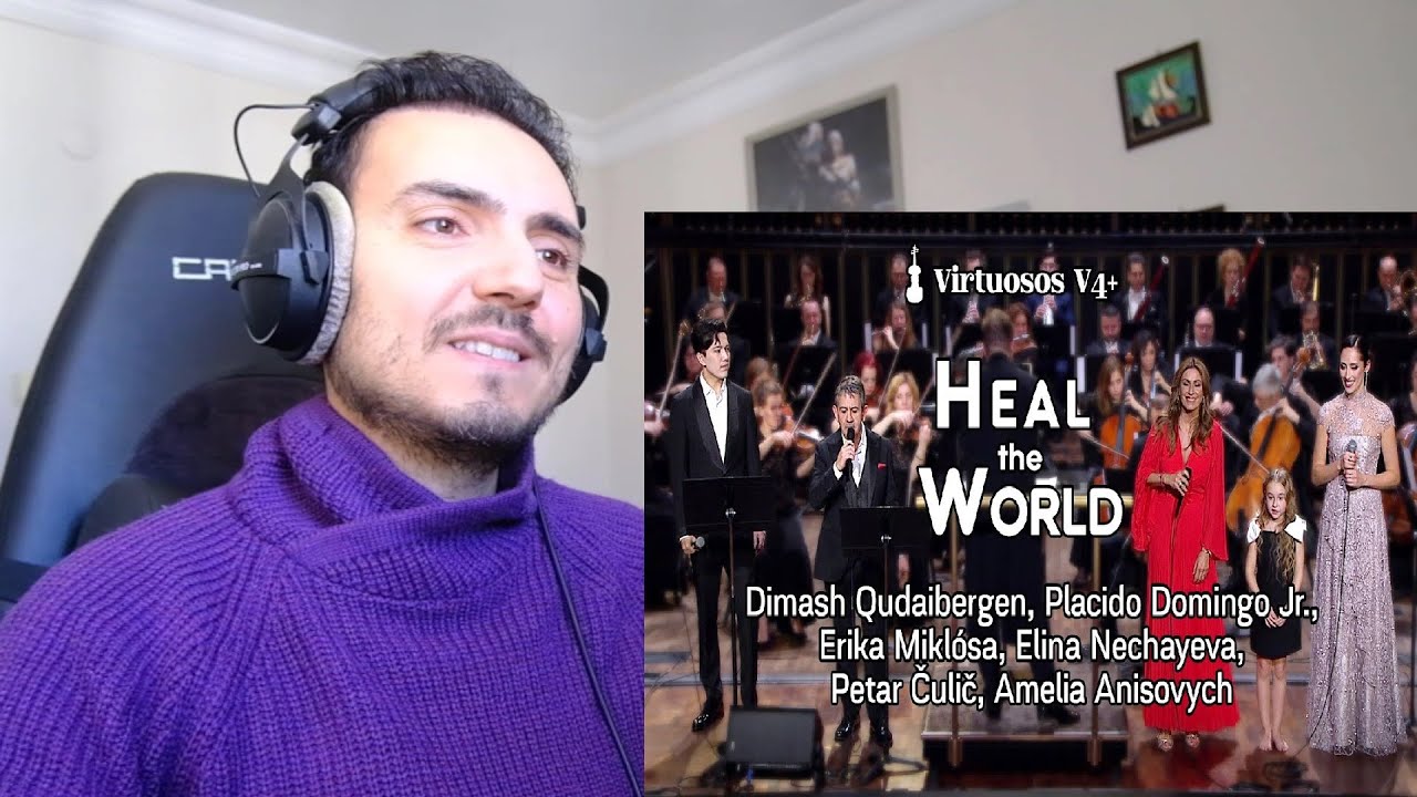 'Heal the World' by Dimash Qudaibergen, P.Domingo Jr., E.Miklósa, E.Nechayeva, P.Čulič, A.Anisovych