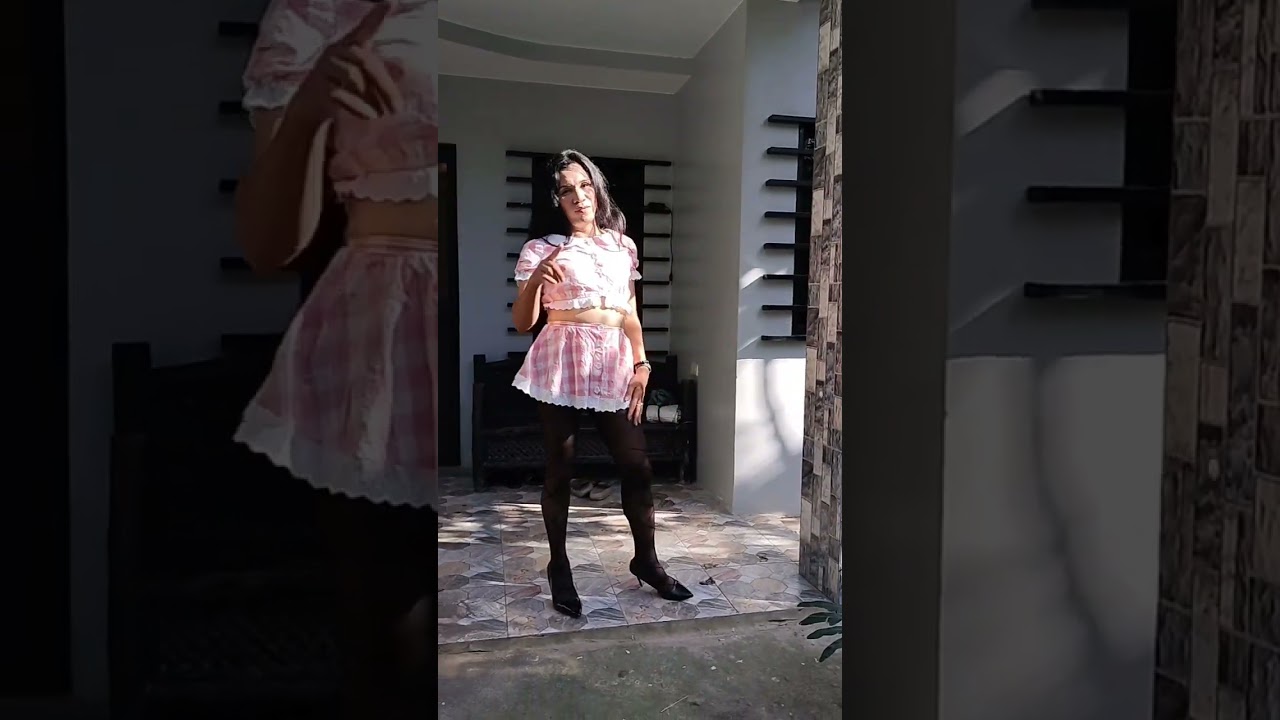 Crossdresser with tights
