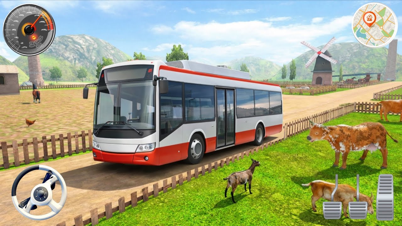 New Modern Offroad Bus simulator 2026 - Public Transport Bus Driving Game - Android Gameplay 