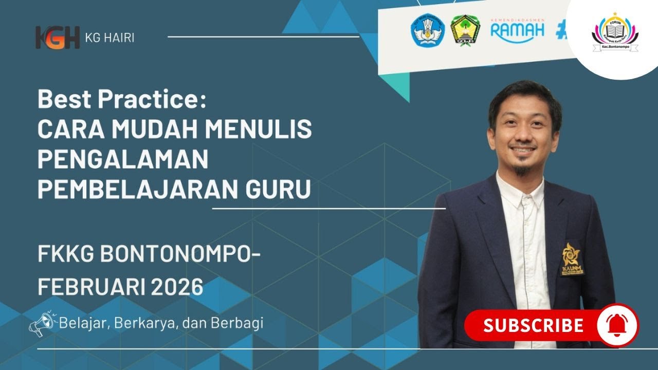 Workshop Penulisan Karya Tulis Ilmiah Berbasis Best Practice Pembelajaran | KKG Bontonompo
