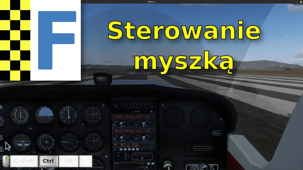 FlightGear 2020 (85) | Sterowanie myszką