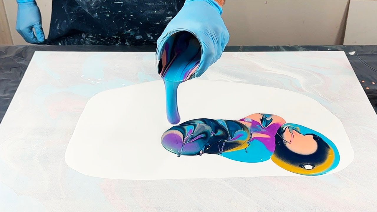 ETERNAL SPACE🪐🚀⭐️ NO SILICONE~Boulder Cells~Flop Cup~Acrylic Pouring~201