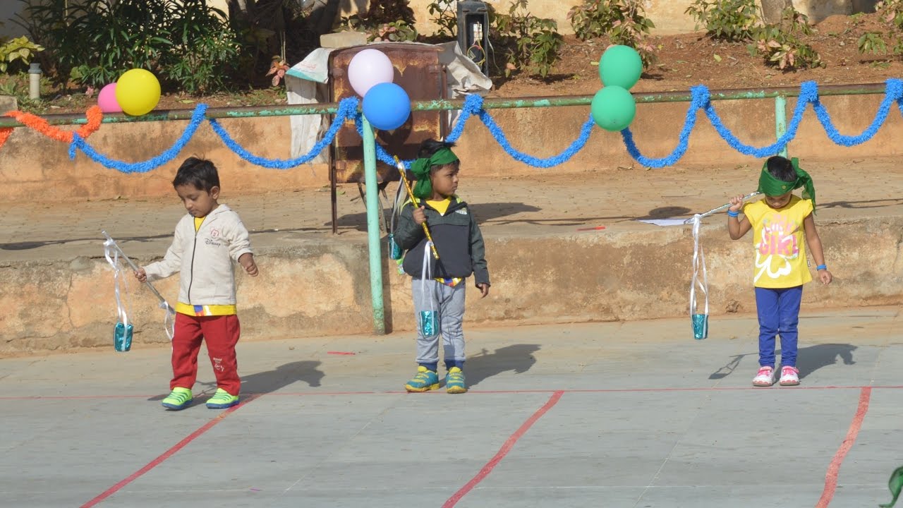 Playgroup Farmer Race || Sports Day || 2016-17 || Eurokids A S Rao Nagar || Health is Wealth Day