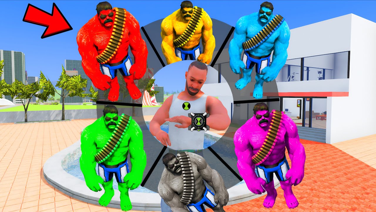 Playing As A Every CARTOON AVENGERS SUPERHERO MUCHAR HULK in INDIAN BIKE DRIVING 3D