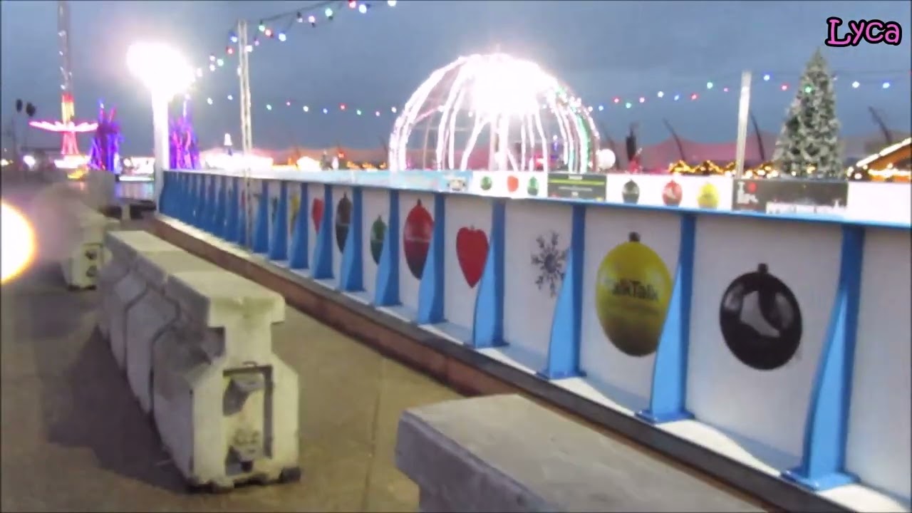 Town Centre Lights, Christmas by the Sea Village and copyrighted music.