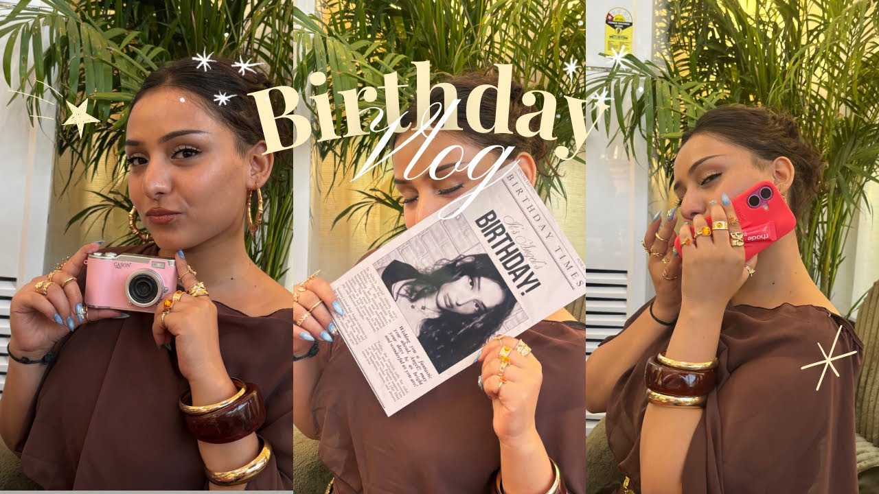 My Birthday vlog / gifts haul 🪩✨