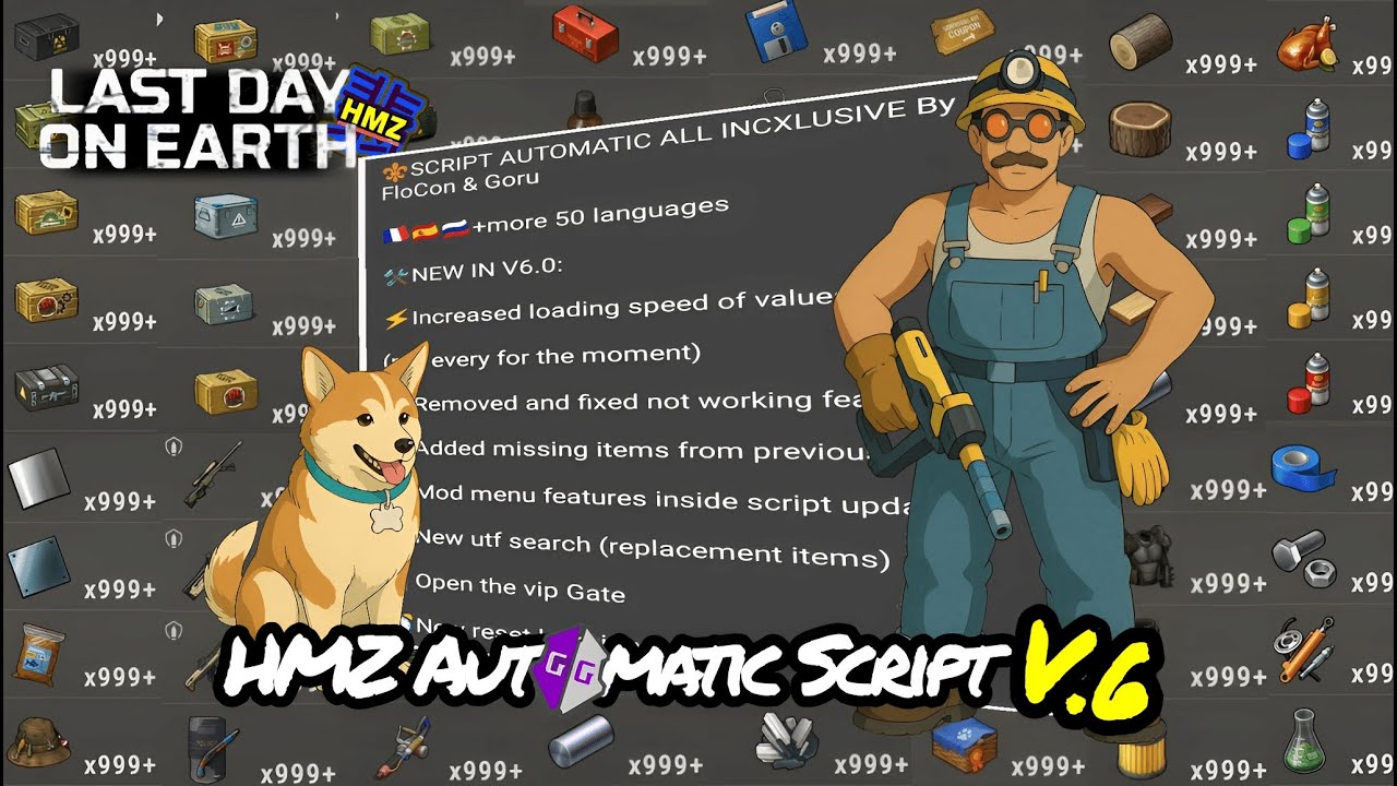 V6 HMZ SCRIPT AUTOMATIC ALL INCLUSIVE MOD | LAST DAY ON EARTH: SURVIVAL