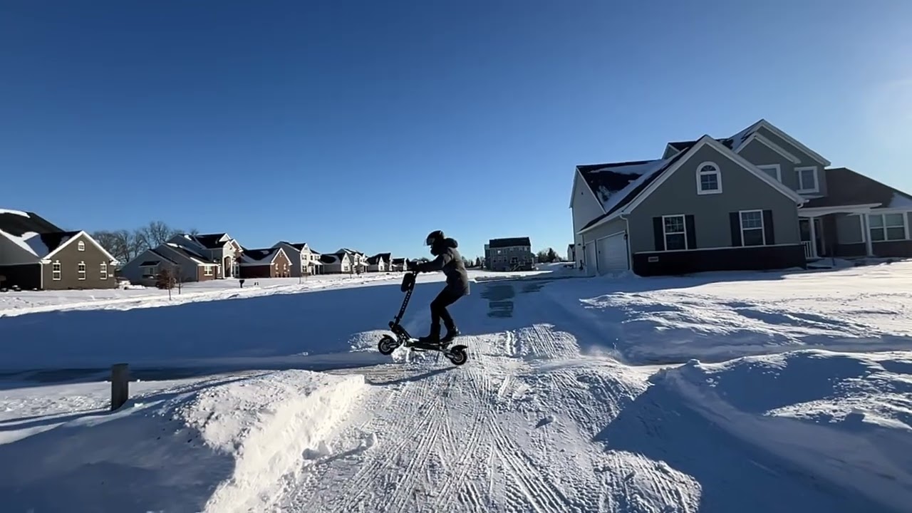 Jumping in the snow!
