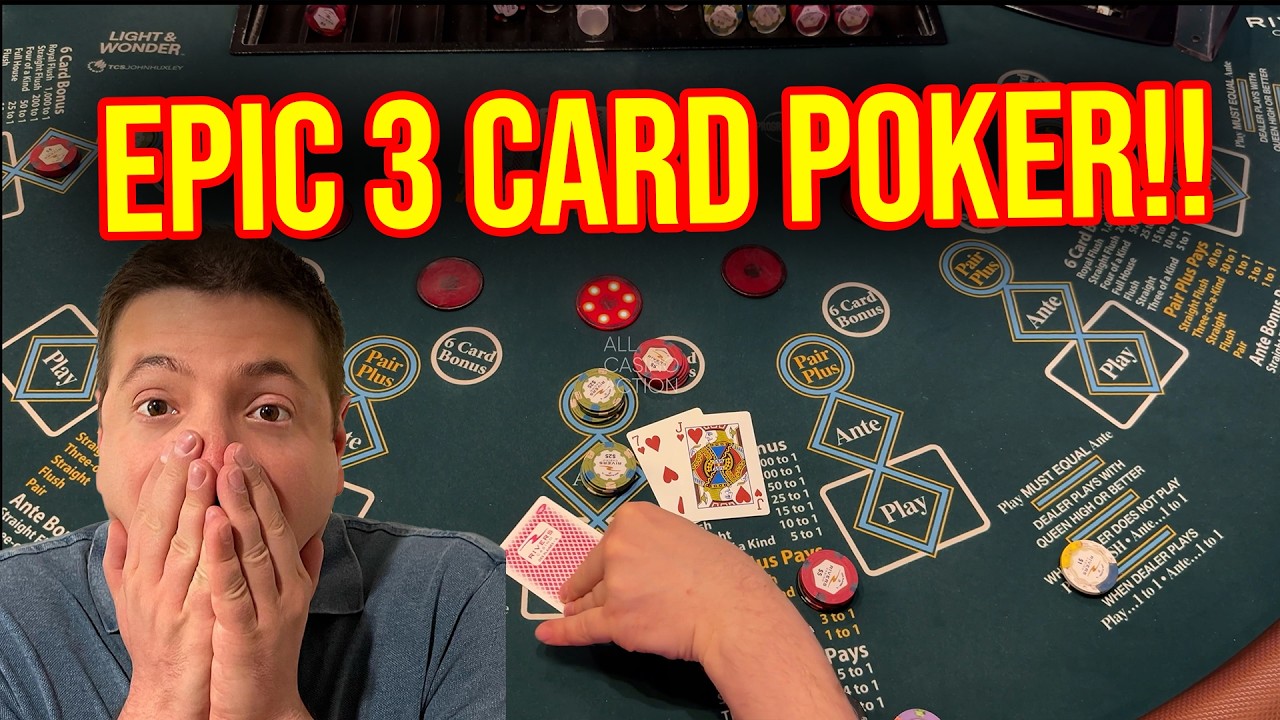 AMAZING HIGH STAKES 3 CARD POKER SESSION IN CHICAGO CASINO!!