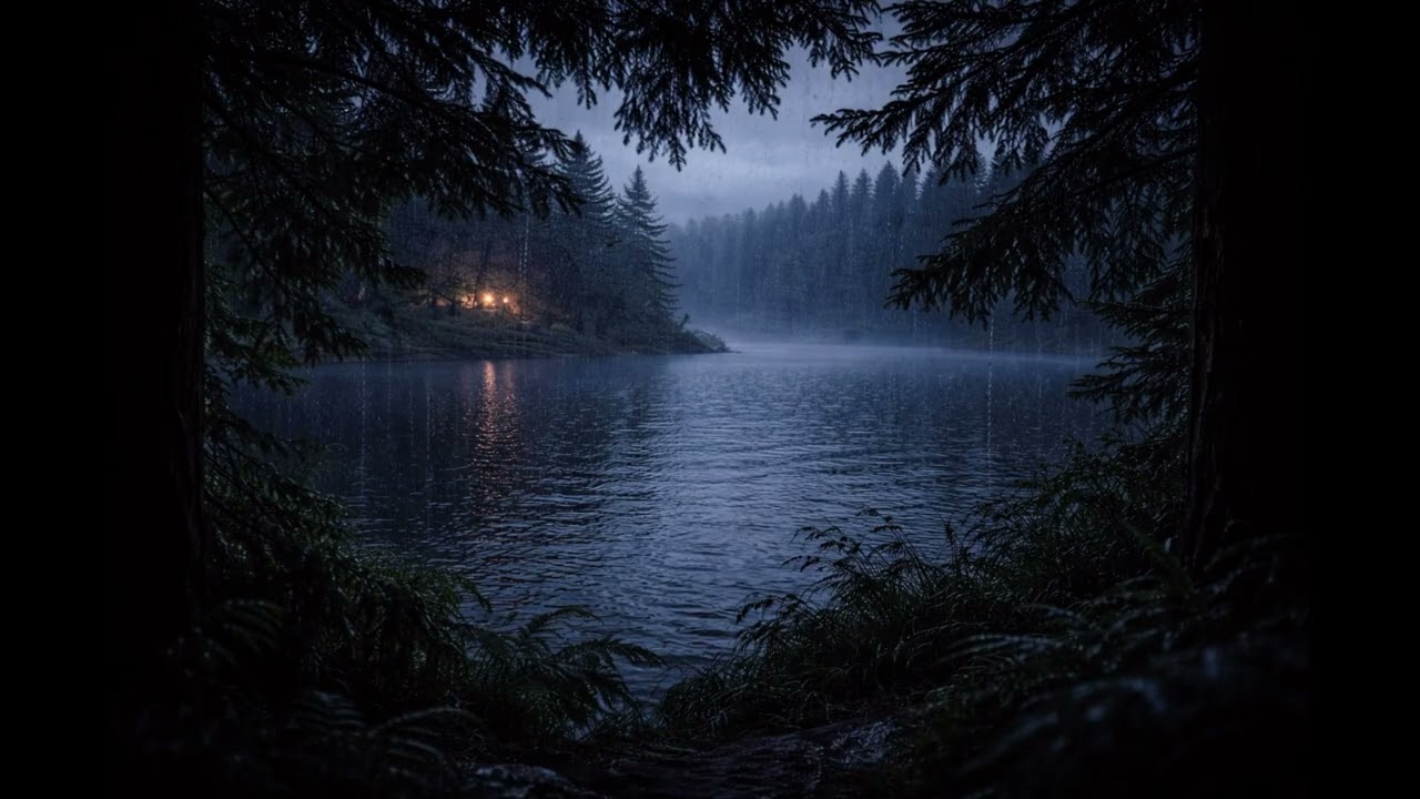 Peaceful Forest Lake Rain 🌧️ Sleep Through the Night