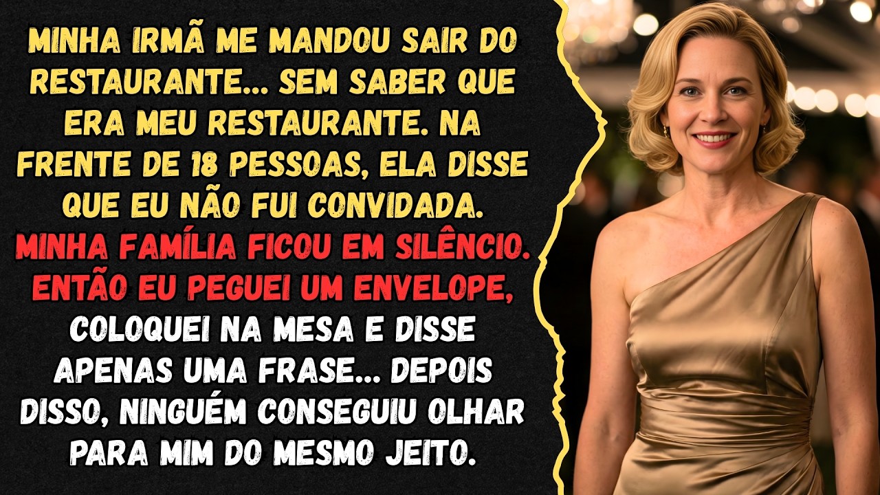 Minha Irmã Me Mandou Sair Do Restaurante… Sem Saber Que Era Meu Restaurante — Depois Disso Eu...