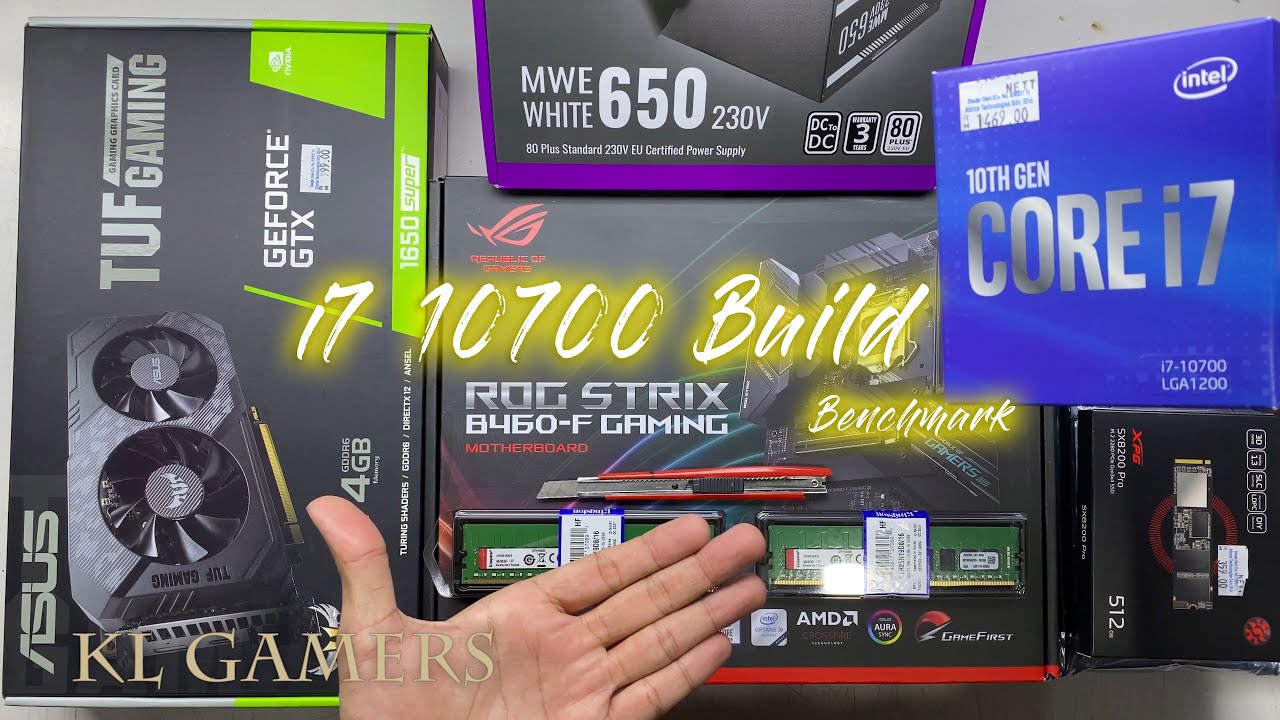 intel Core i7 10700 ASUS ROG STRIX B460-F GAMING GTX 1650 SUPER TUF GAMING PC Build Benchmark